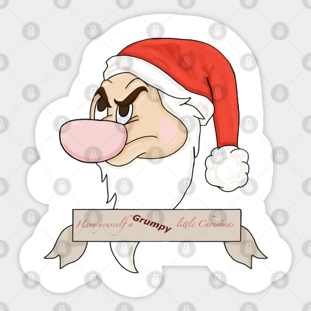 Have Yourself A Grumpy Little Christmas Sticker by tesiamarieart